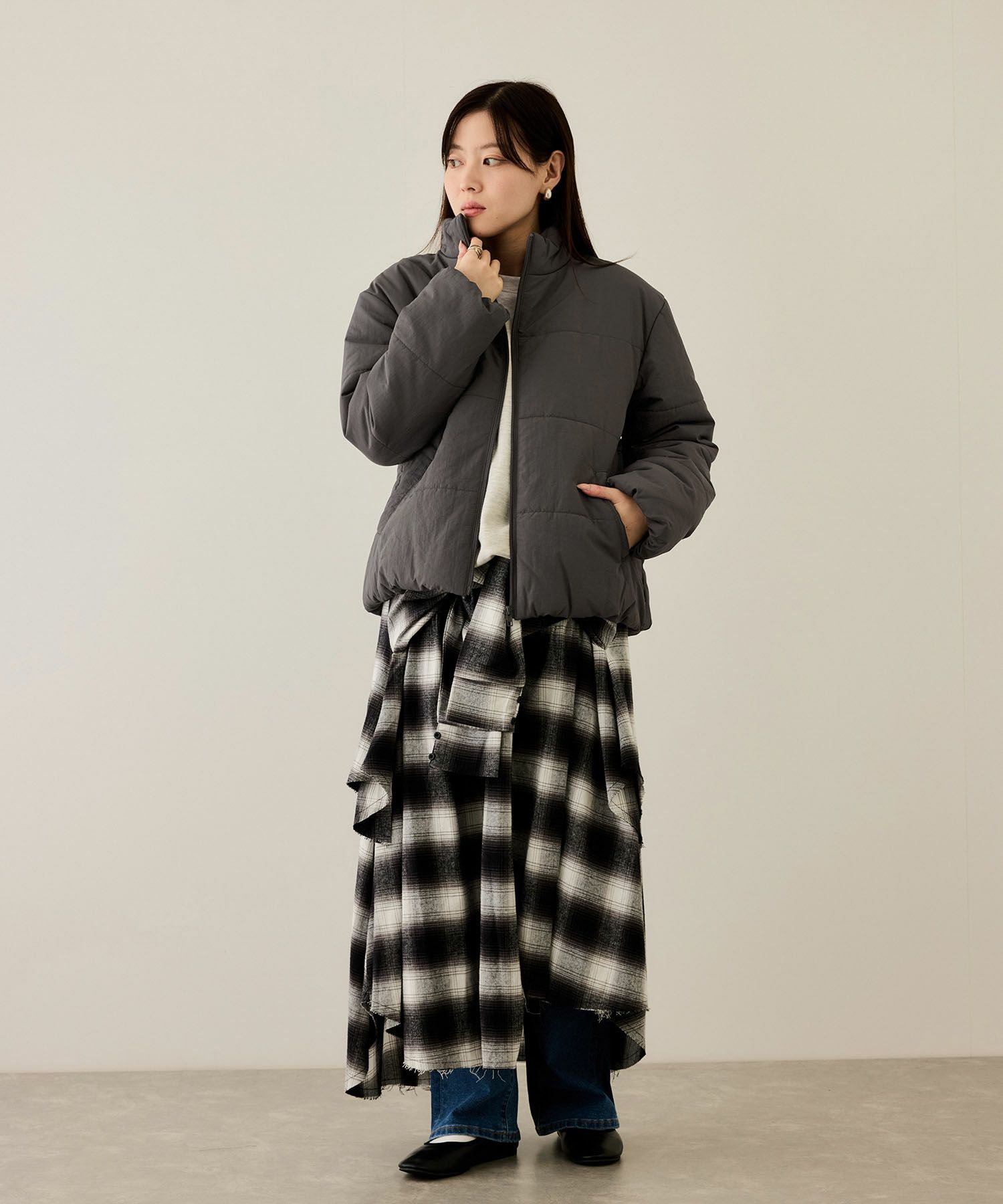 [最終さらに50%OFF]nAvy  撥水中綿ブルゾン レディース商品画像-14