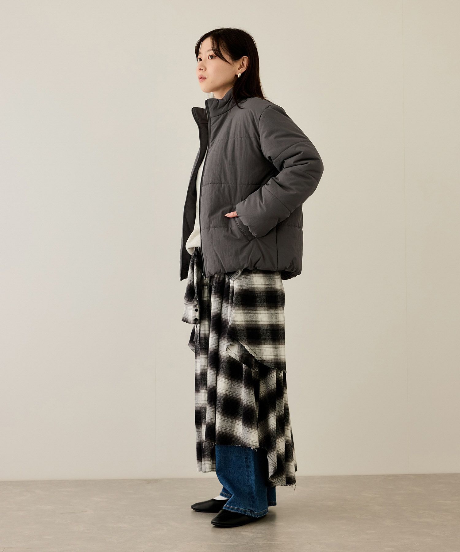 [最終さらに50%OFF]nAvy  撥水中綿ブルゾン レディース商品画像-15