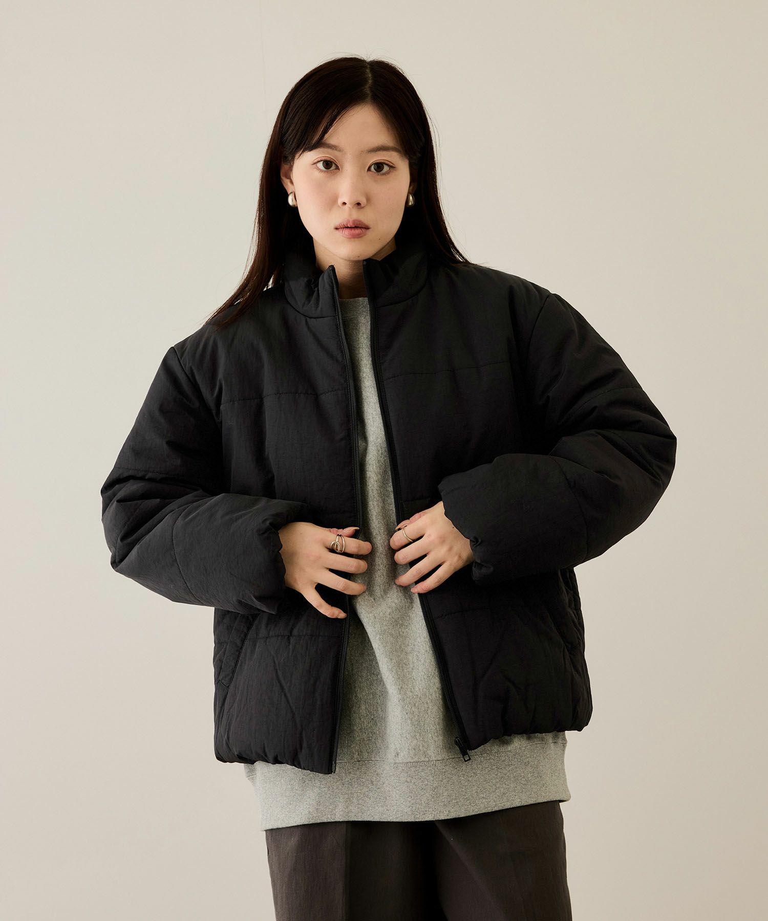 [値下げ]nAvy  撥水中綿ブルゾン レディース商品画像-17