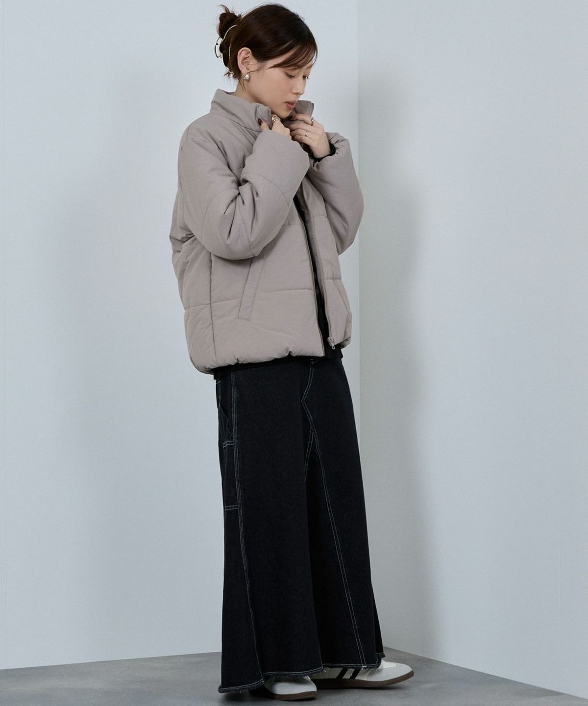 nAvy 撥水中綿ブルゾン レディース