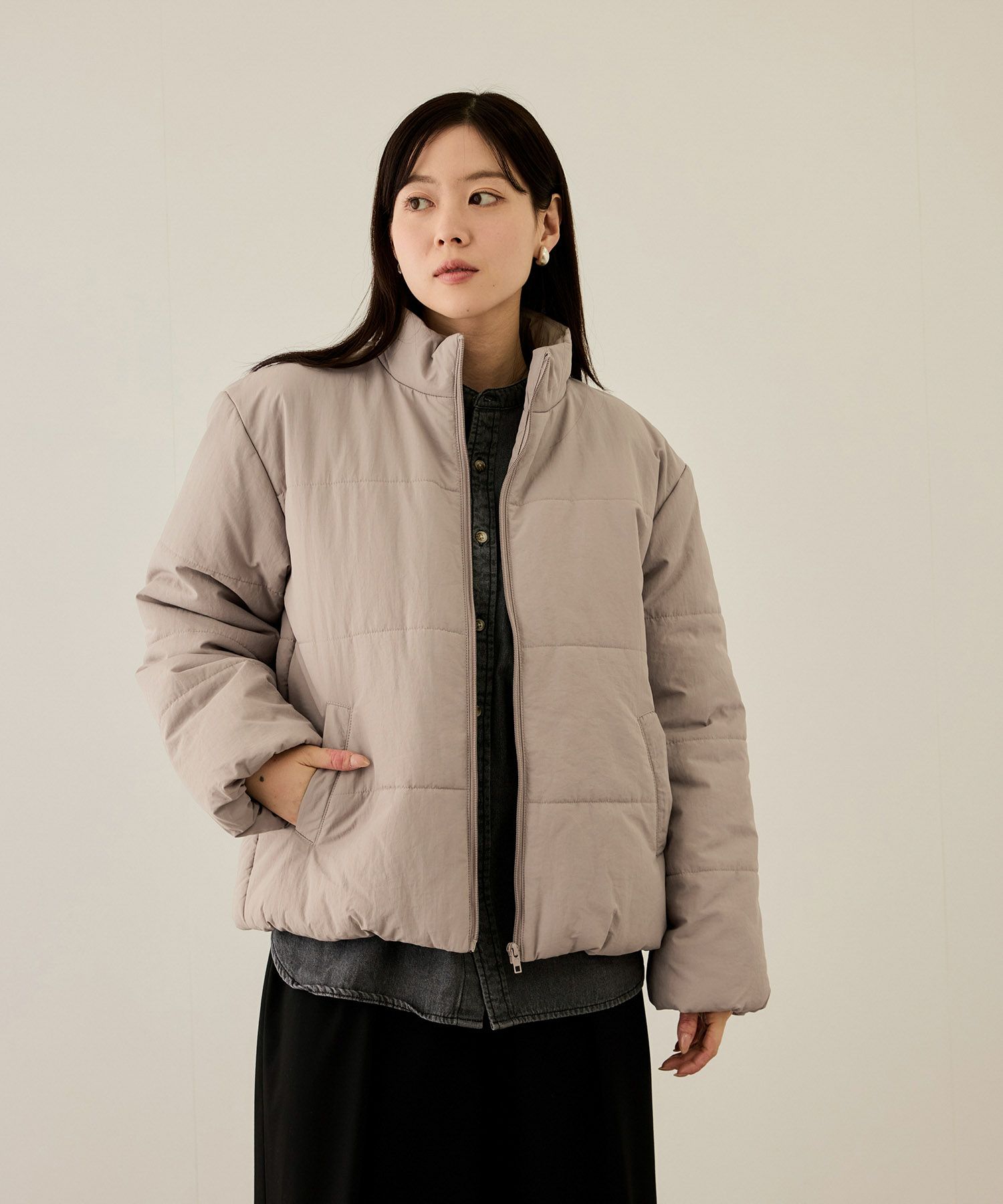 nAvy 撥水中綿ブルゾン レディース