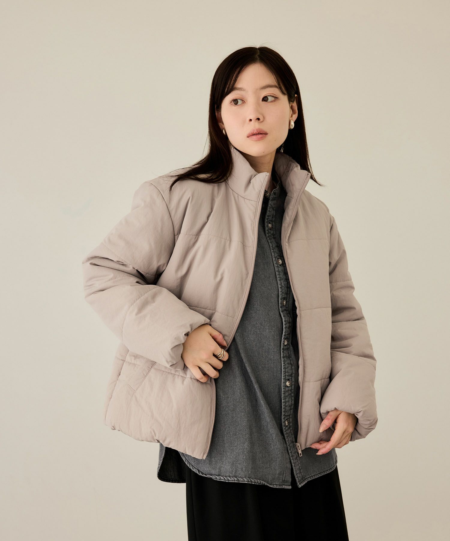 [値下げ]nAvy  撥水中綿ブルゾン レディース商品画像-26