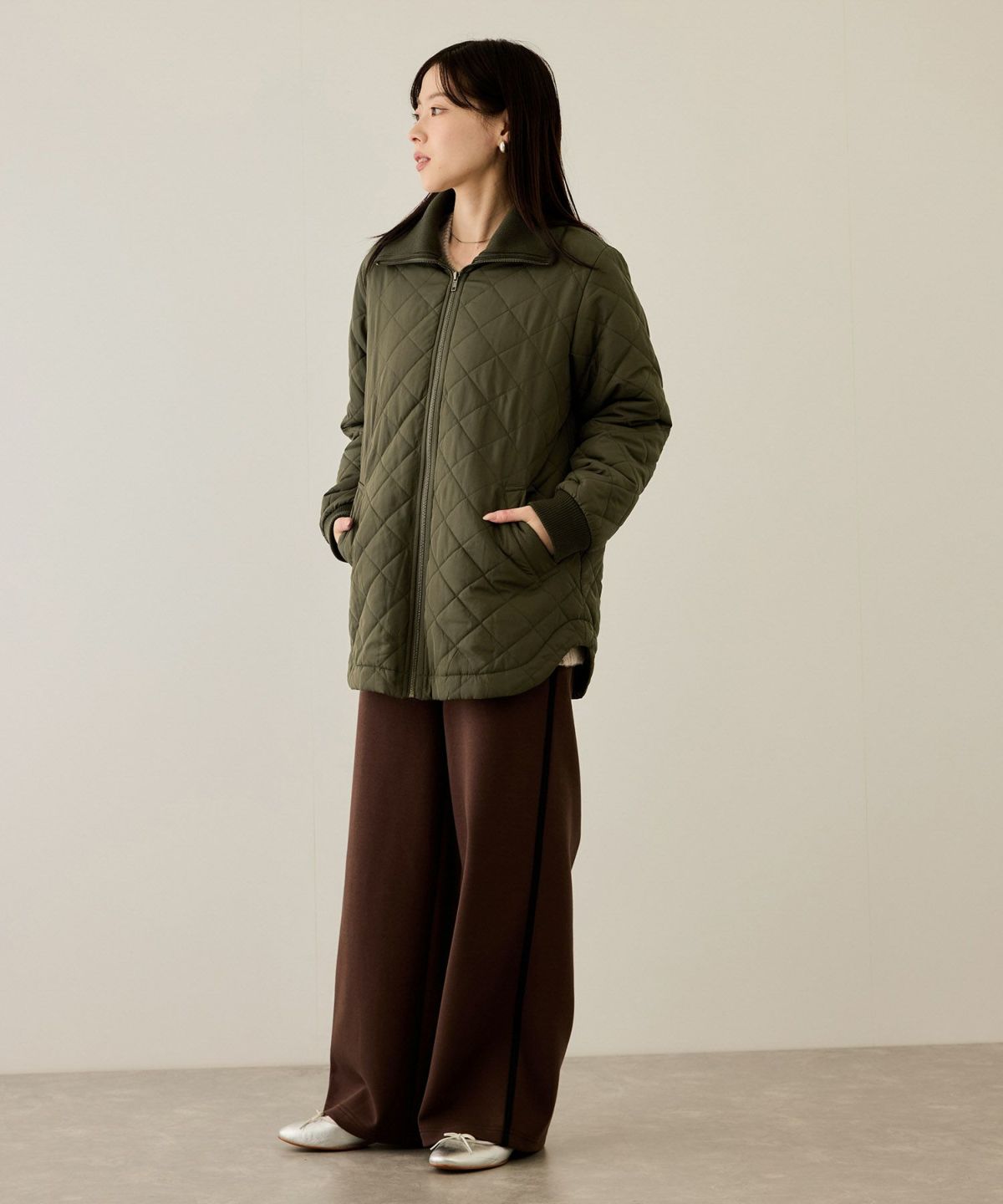 nAvy グラムスキルトスタンドブルゾン レディース