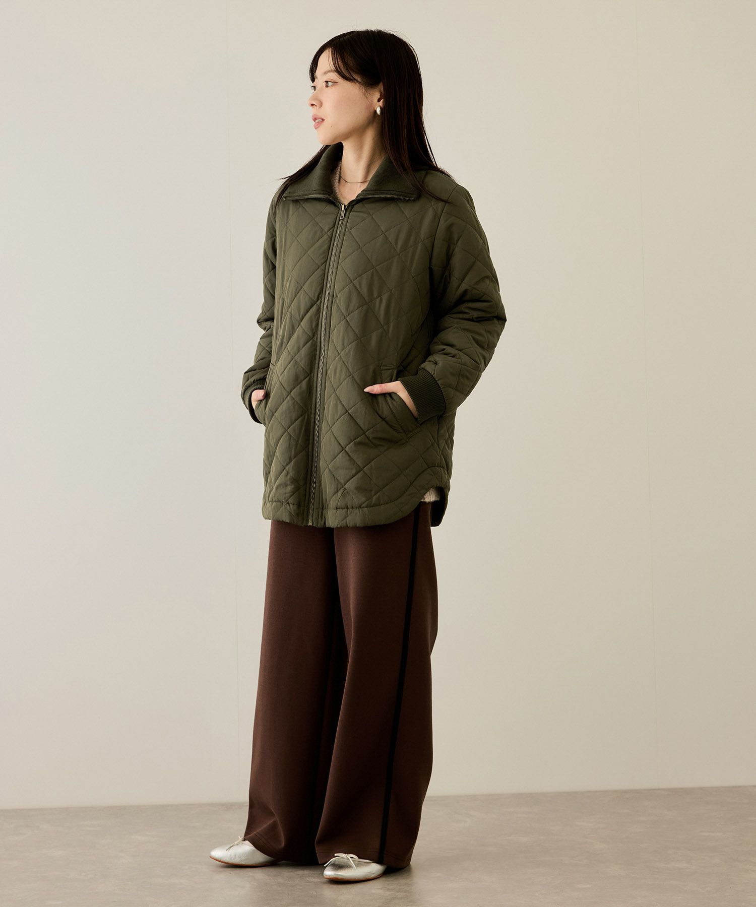 nAvy グラムスキルトスタンドブルゾン レディース