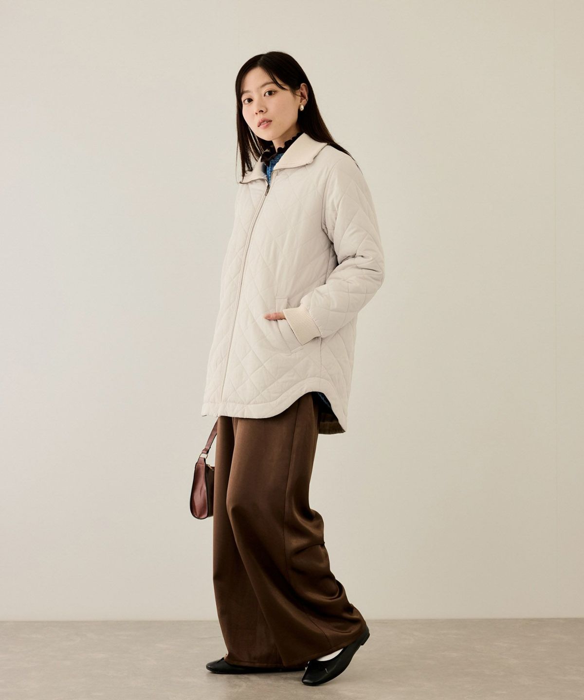 nAvy グラムスキルトスタンドブルゾン レディース