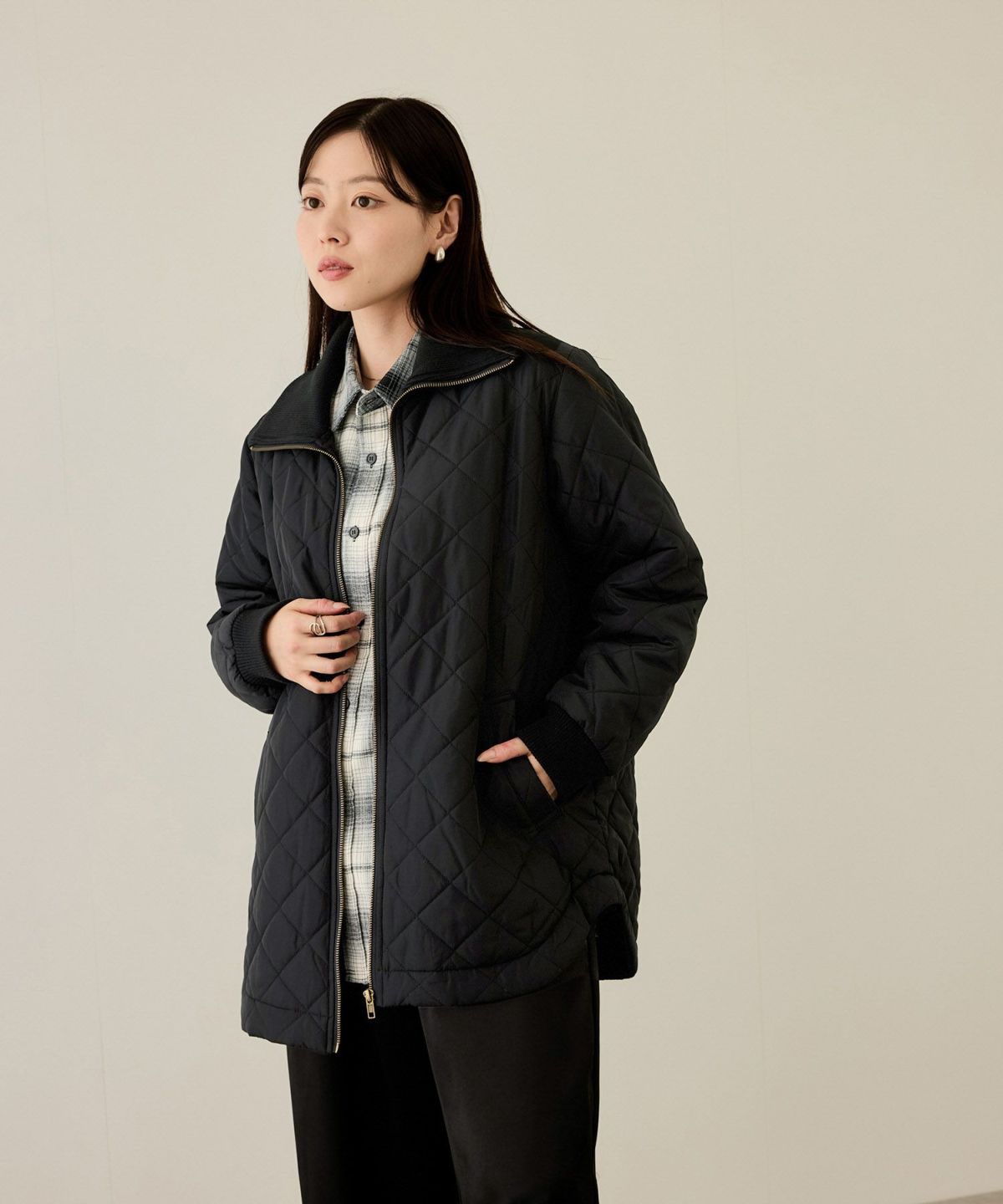 nAvy グラムスキルトスタンドブルゾン レディース