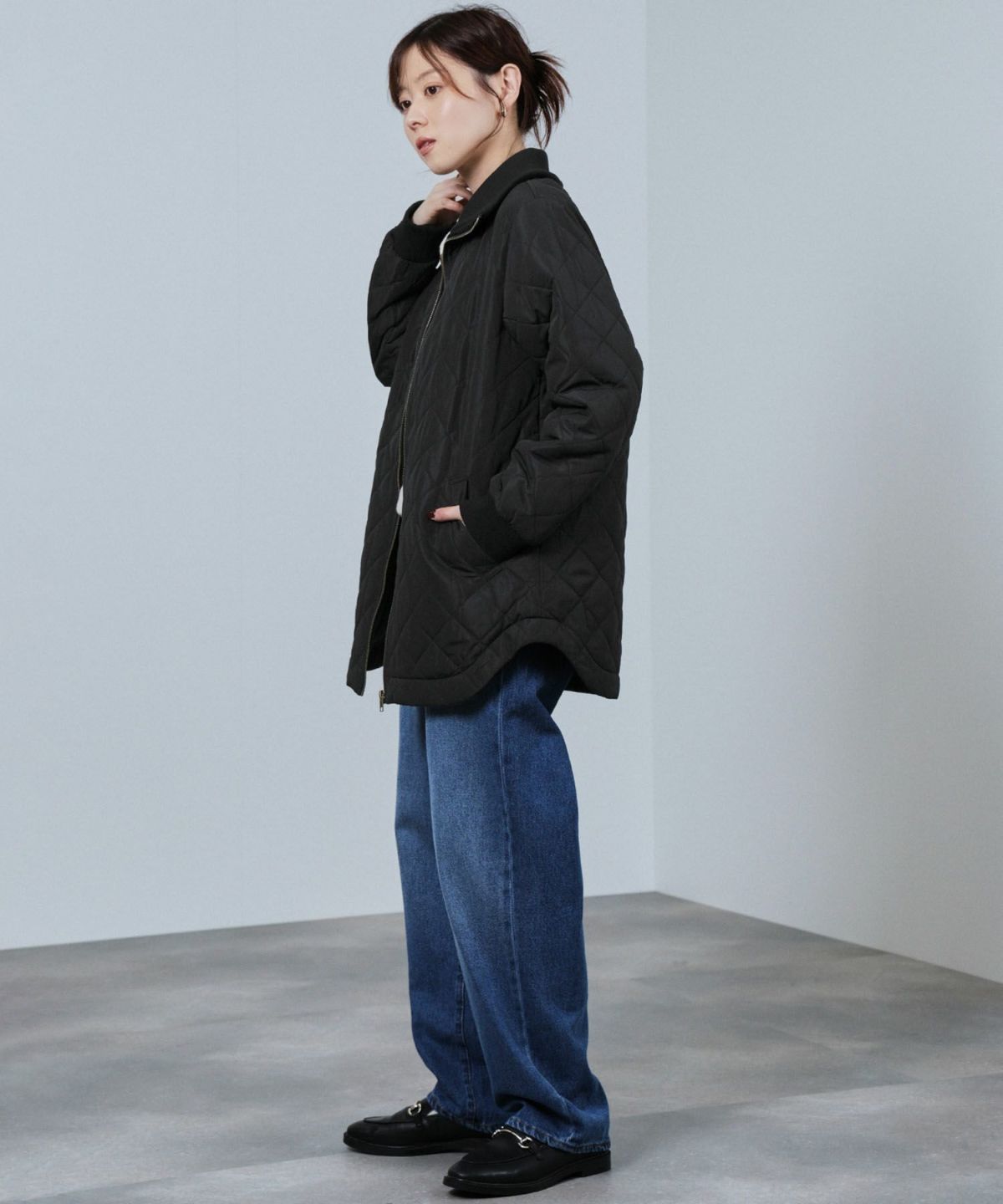 nAvy グラムスキルトスタンドブルゾン レディース