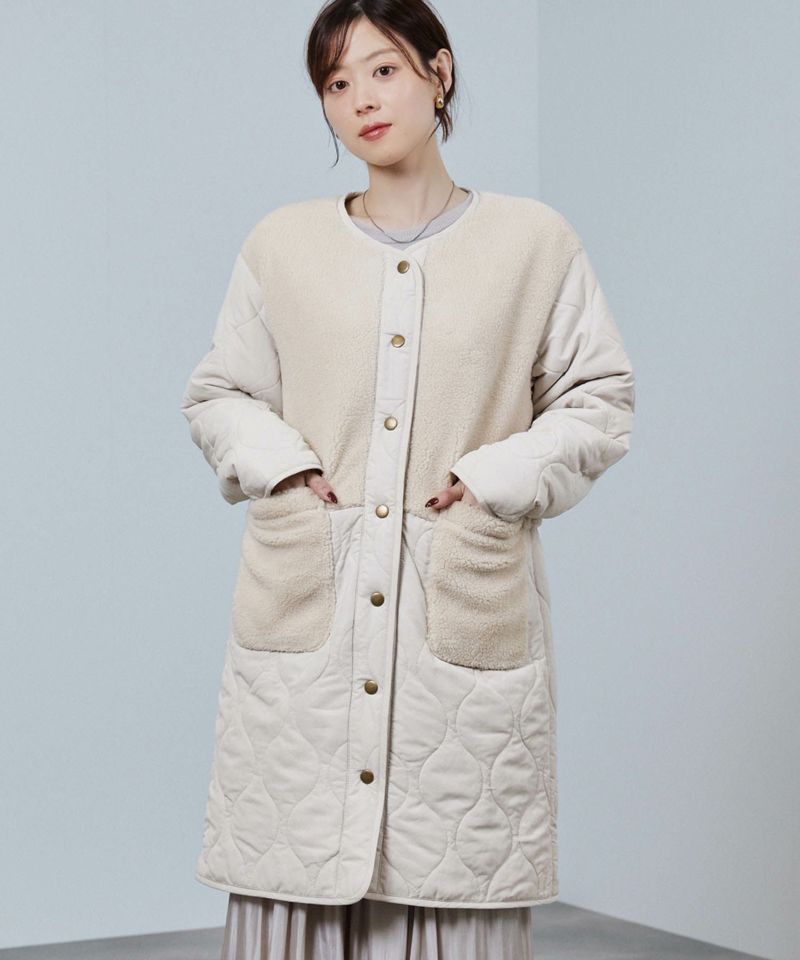 nAvy  グラムスキルトボア切替コート レディース商品画像-1