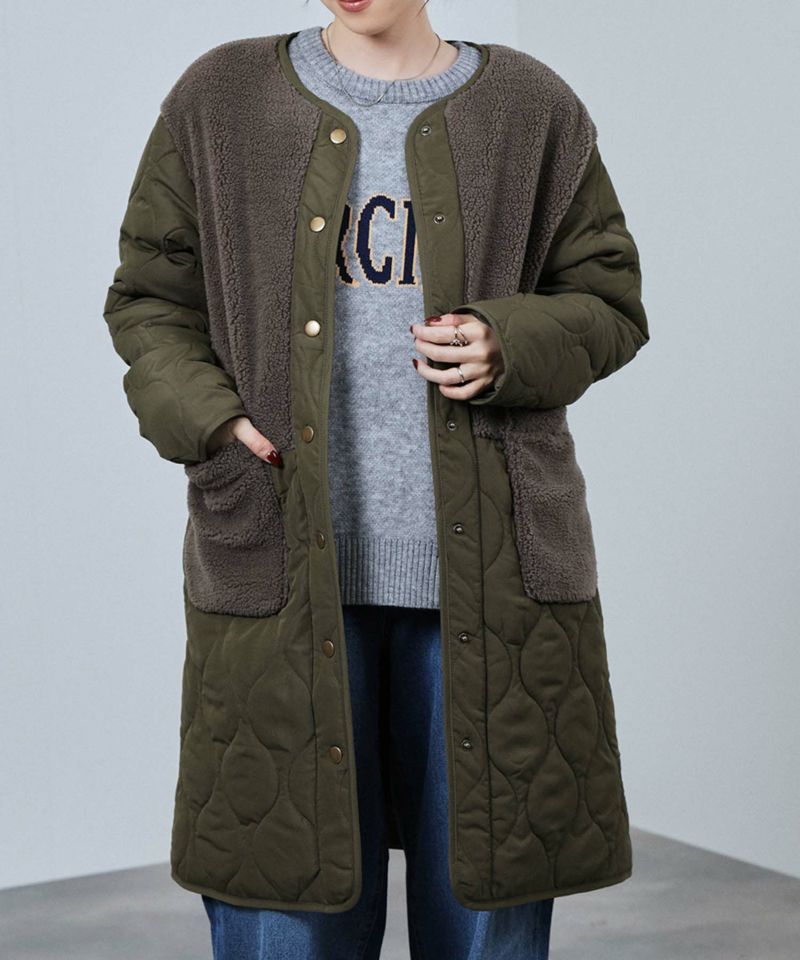 nAvy  グラムスキルトボア切替コート レディース商品画像-3