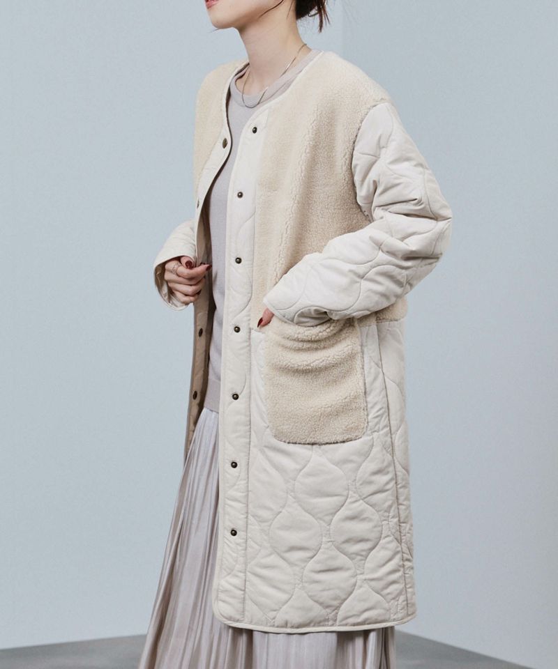 nAvy  グラムスキルトボア切替コート レディース商品画像-6