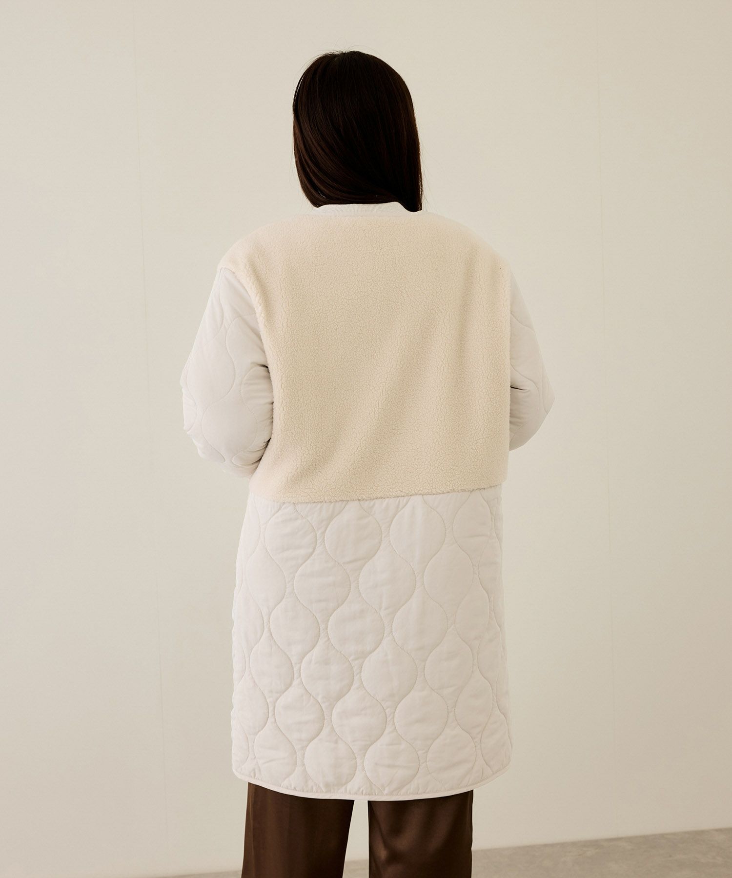 [値下げ]nAvy  グラムスキルトボア切替コート レディース商品画像-6