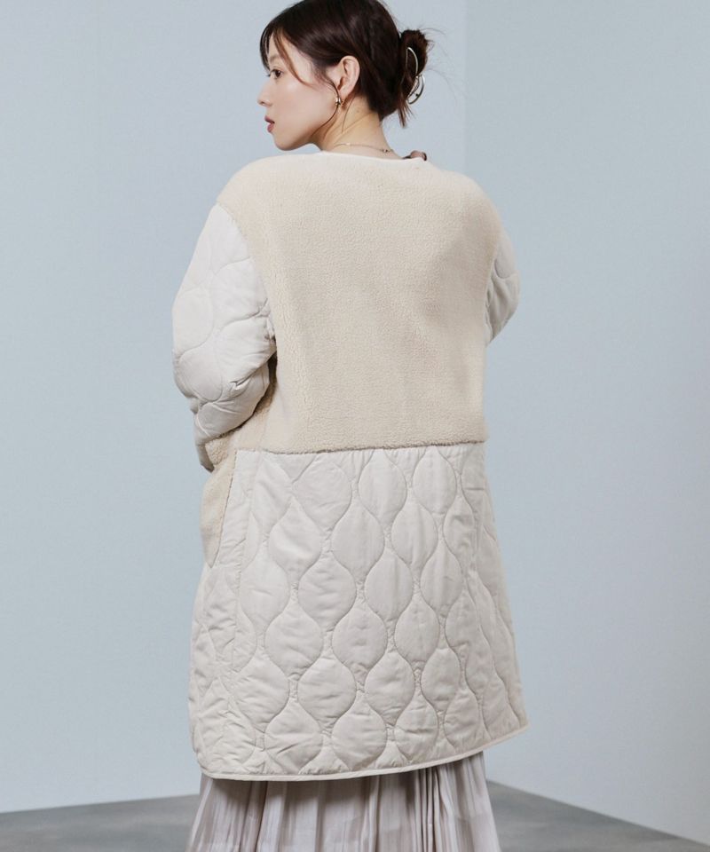 nAvy  グラムスキルトボア切替コート レディース商品画像-7