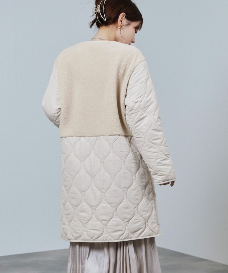 nAvy  グラムスキルトボア切替コート レディース商品画像-8