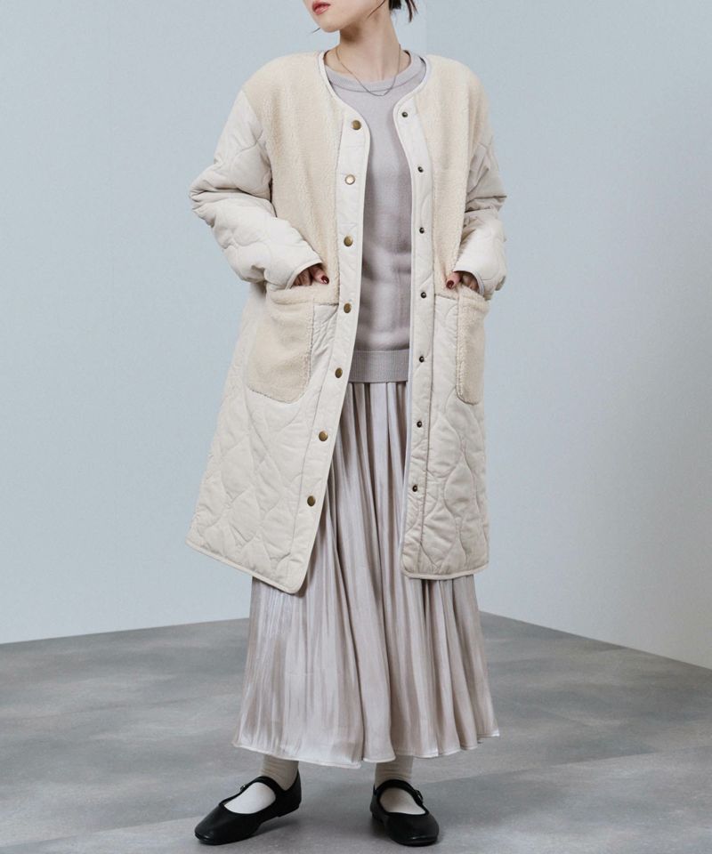 nAvy  グラムスキルトボア切替コート レディース商品画像-9