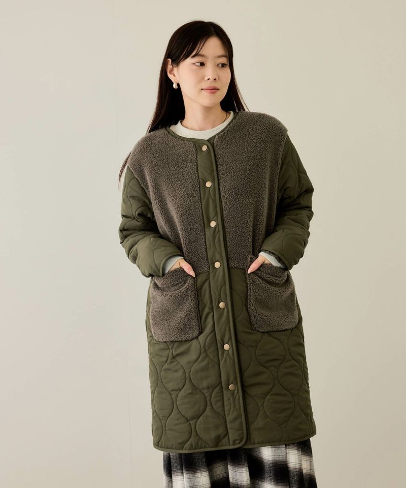 [値下げ]nAvy  グラムスキルトボア切替コート レディース商品画像-9