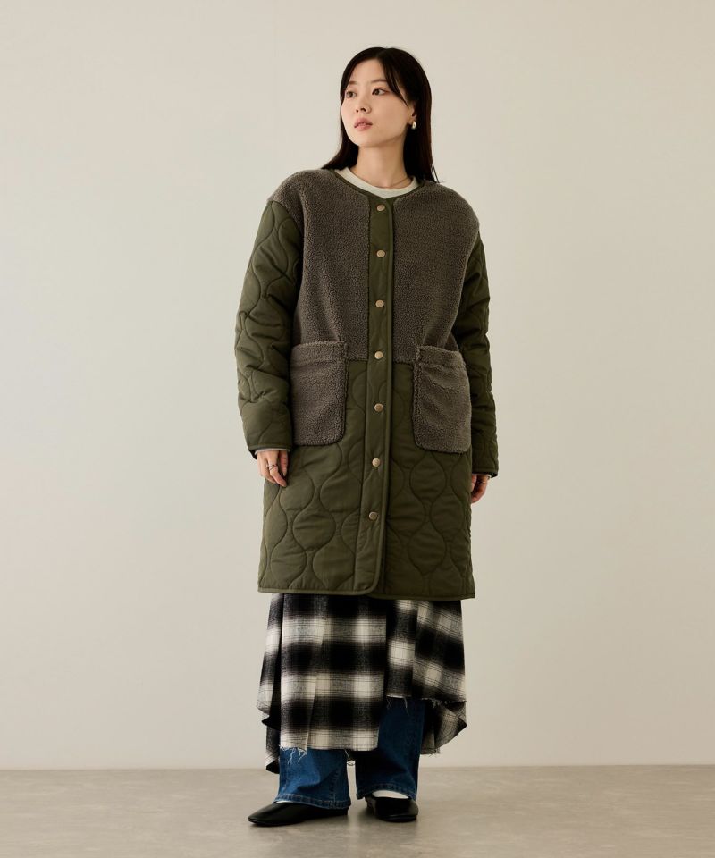 nAvy  グラムスキルトボア切替コート レディース商品画像-10