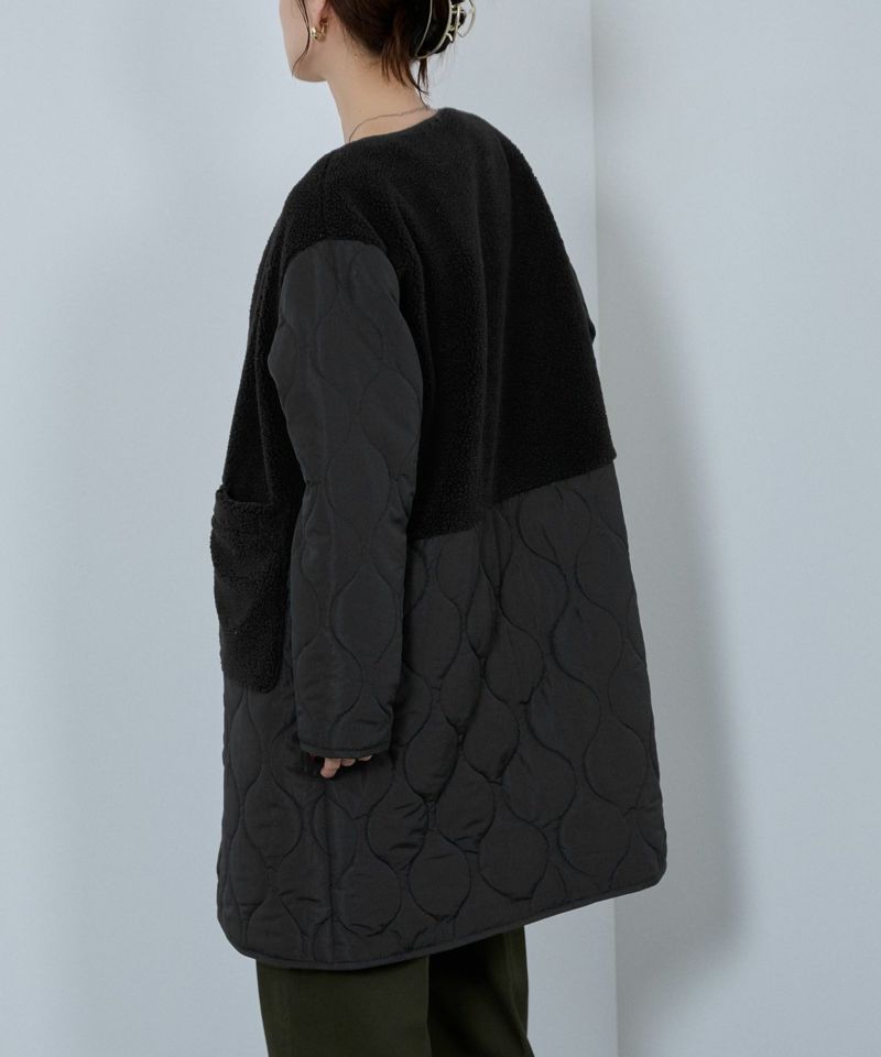 nAvy  グラムスキルトボア切替コート レディース商品画像-11