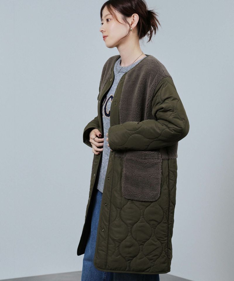 nAvy  グラムスキルトボア切替コート レディース商品画像-14