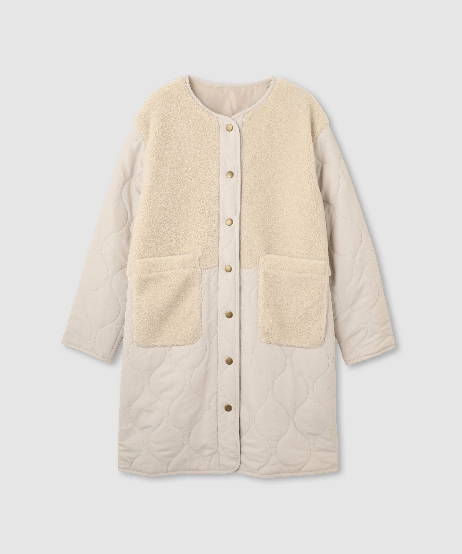nAvy グラムスキルトボア切替コート レディース