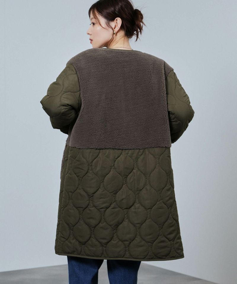 nAvy  グラムスキルトボア切替コート レディース商品画像-15