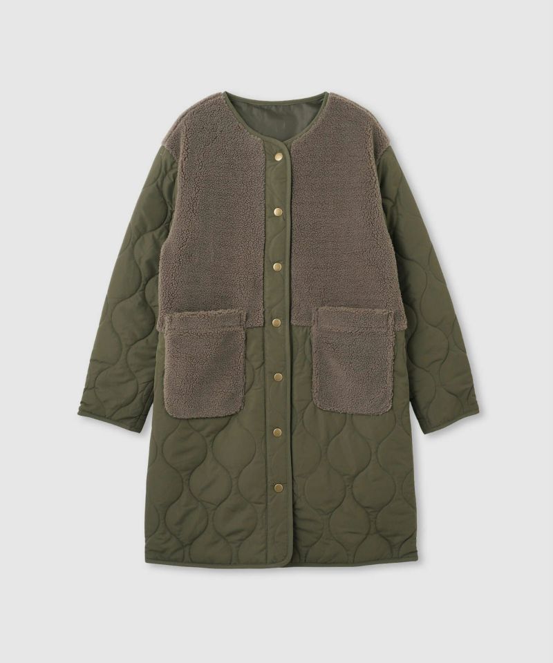 nAvy  グラムスキルトボア切替コート レディース商品画像-16