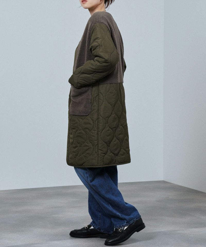 nAvy  グラムスキルトボア切替コート レディース商品画像-17