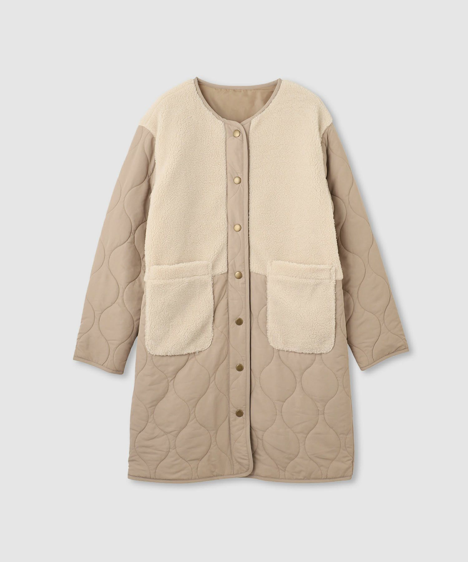 [最終さらに50%OFF]nAvy  グラムスキルトボア切替コート レディース商品画像-17