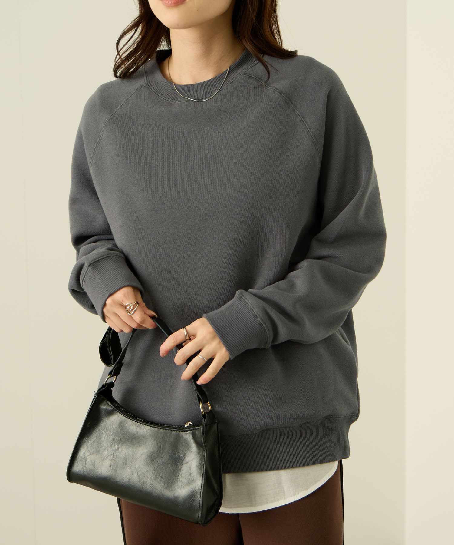 nAvy 裏シャギーラグラントレーナー レディース商品画像-5