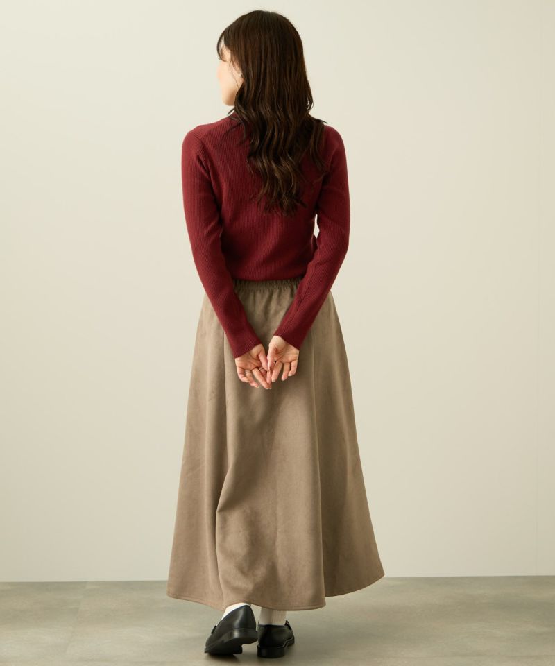 リブハイネックプルオーバー レディース商品画像-8