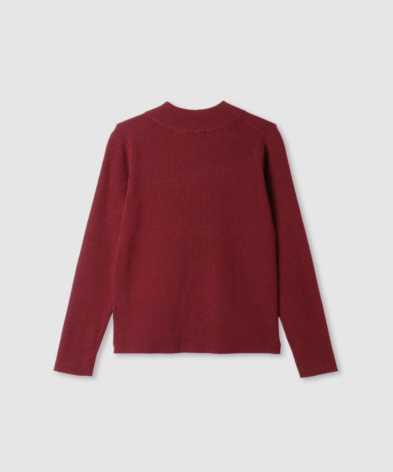 リブハイネックプルオーバー レディース商品画像-18