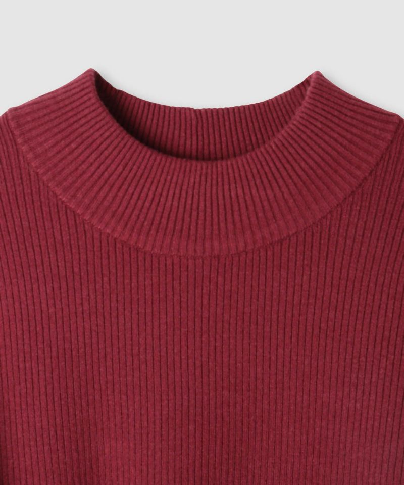 リブハイネックプルオーバー レディース商品画像-19