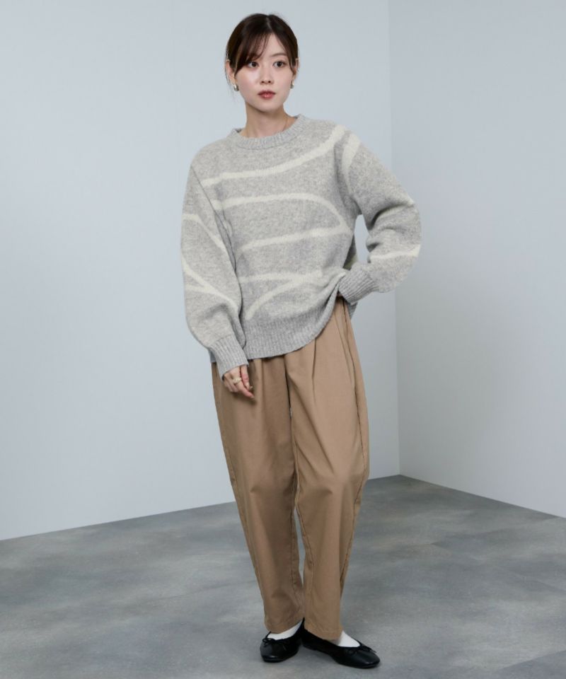 nAvy もちり もちもち 総柄クルーネックニット レディース商品画像-13