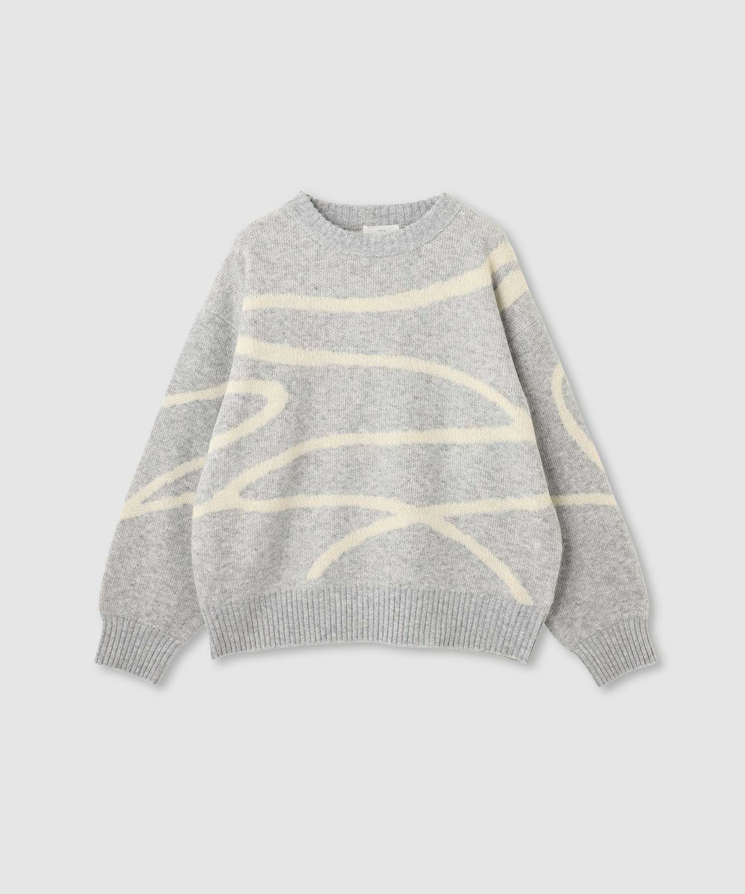 nAvy もちり もちもち 総柄クルーネックニット レディース商品画像-14