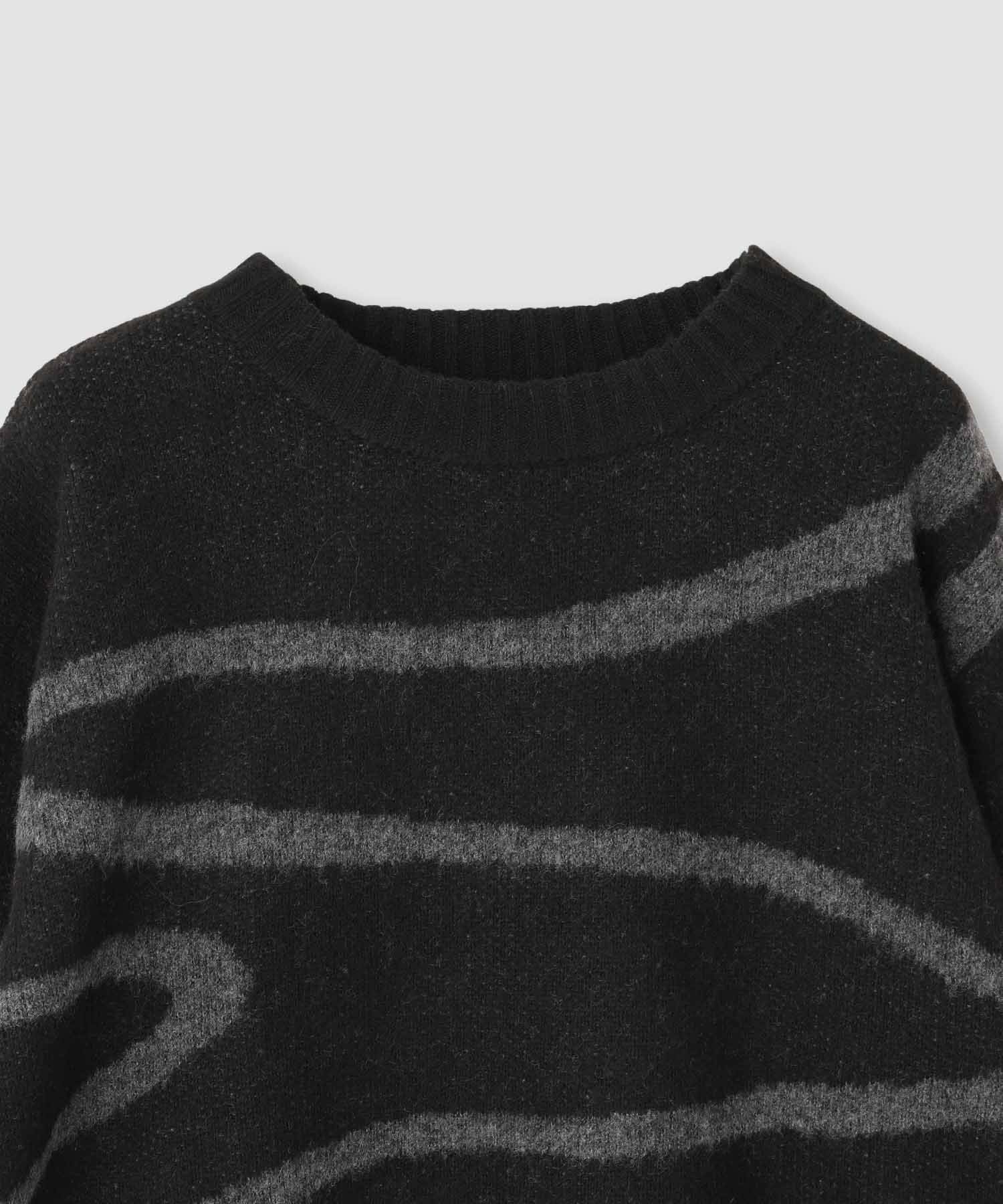 [さらに50%OFF]nAvy もちり もちもち 総柄クルーネックニット レディース商品画像-16