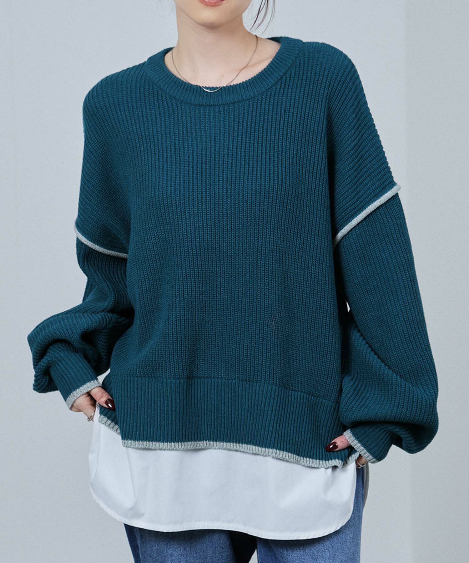 nAvy 時短 クルーニット レディース
