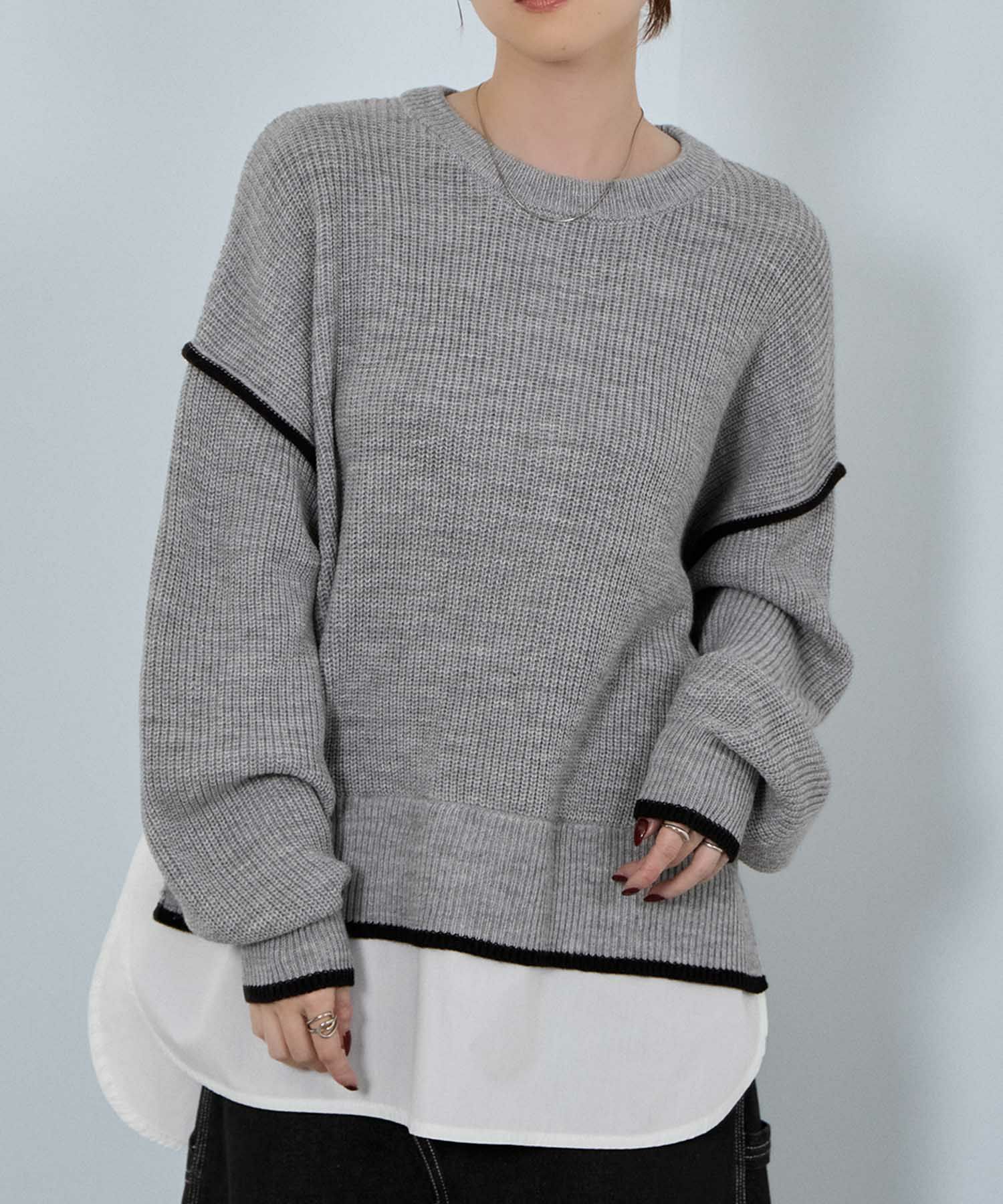 [さらに50%OFF]nAvy  時短 クルーニット レディース商品画像-2