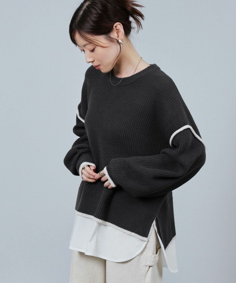 nAvy  時短 クルーニット レディース商品画像-3