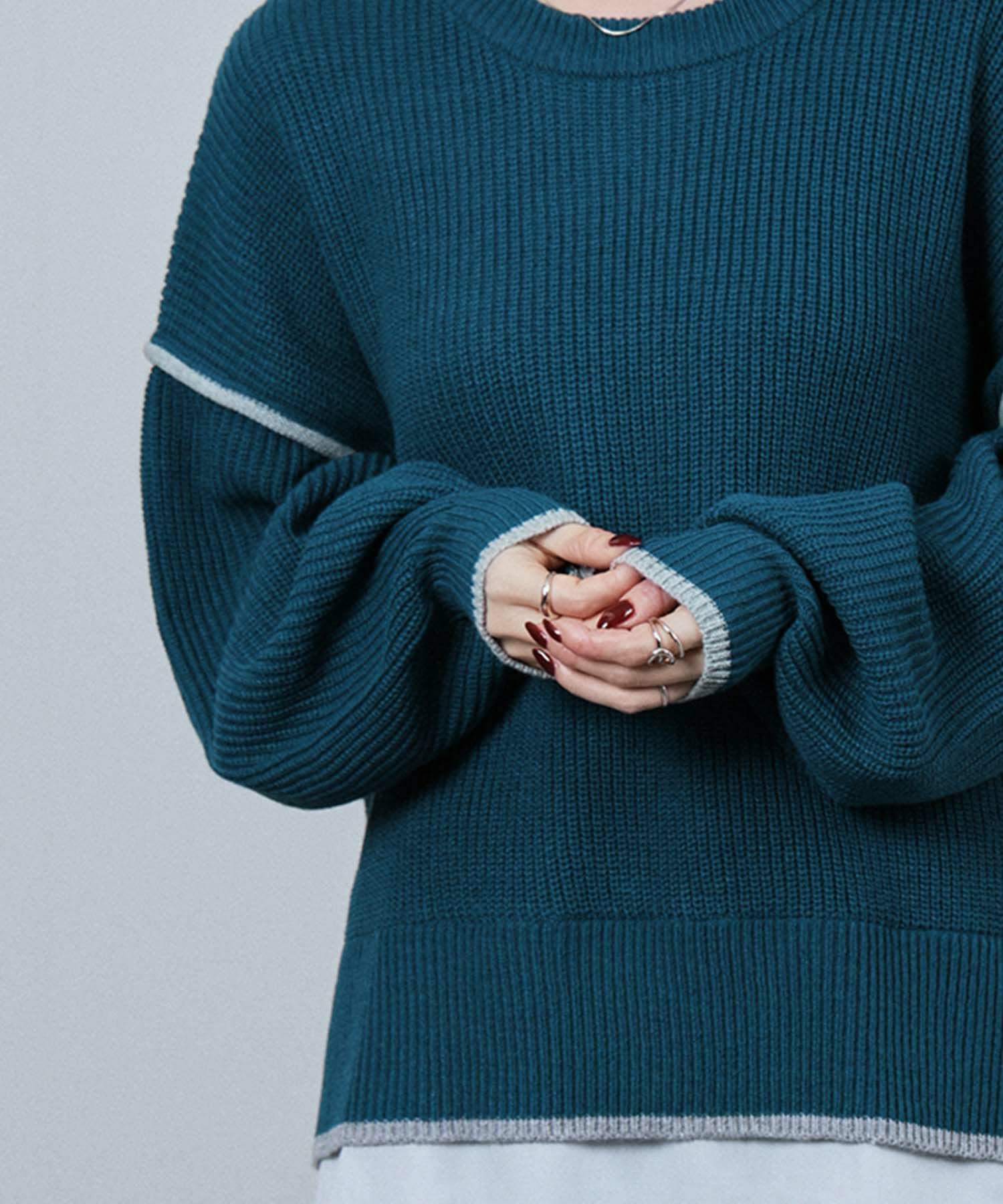 [さらに50%OFF]nAvy  時短 クルーニット レディース商品画像-5