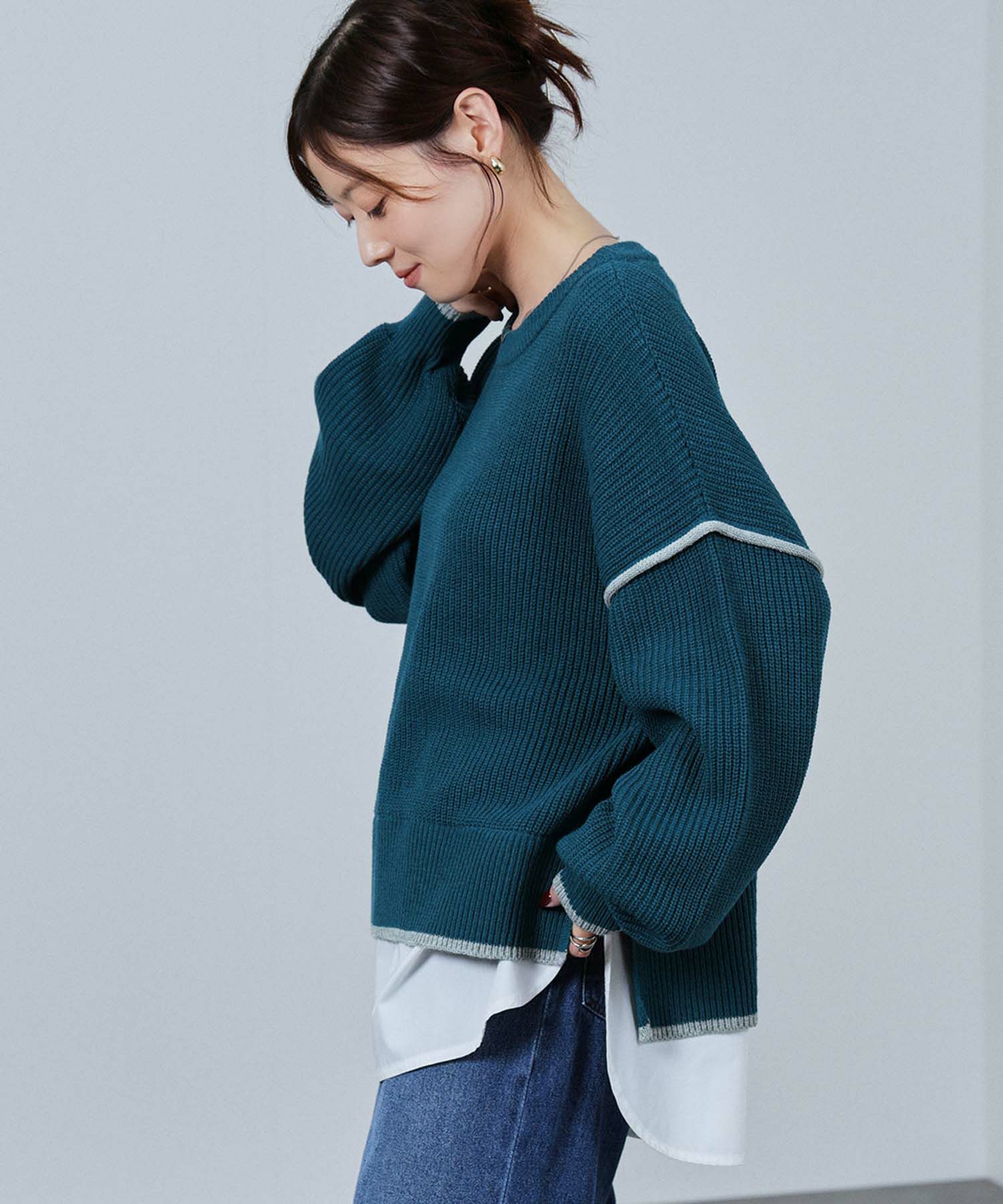 [さらに50%OFF]nAvy  時短 クルーニット レディース商品画像-6