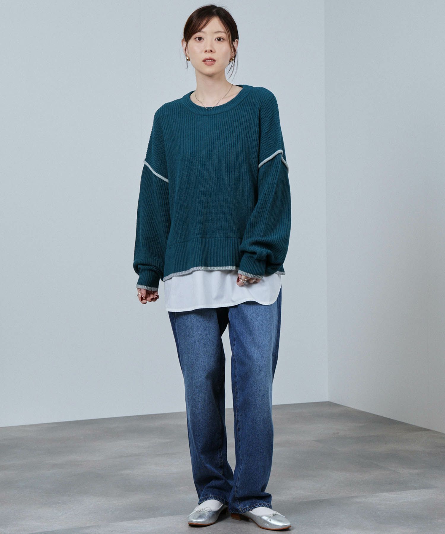 [さらに50%OFF]nAvy  時短 クルーニット レディース商品画像-7