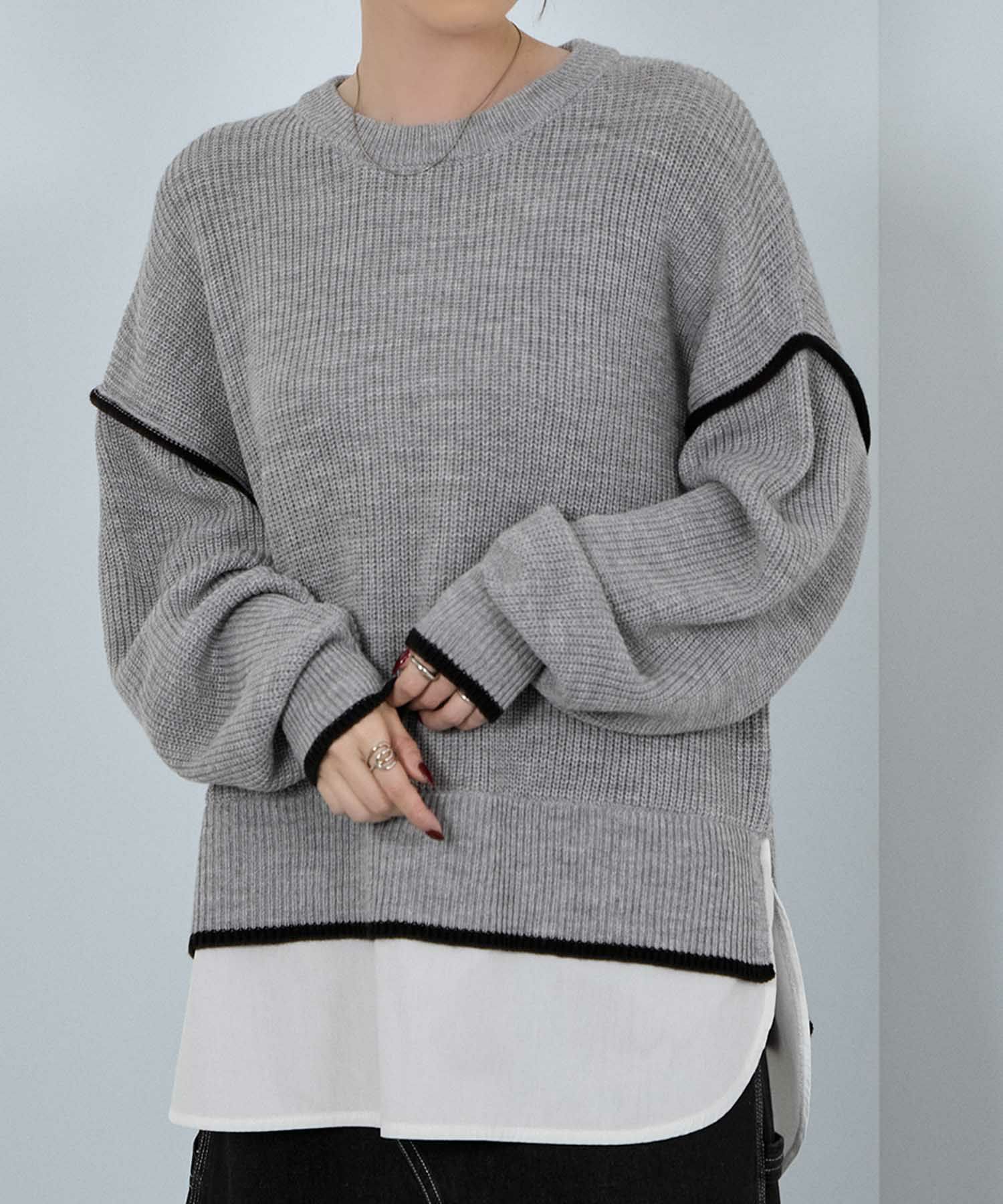 [さらに50%OFF]nAvy  時短 クルーニット レディース商品画像-9