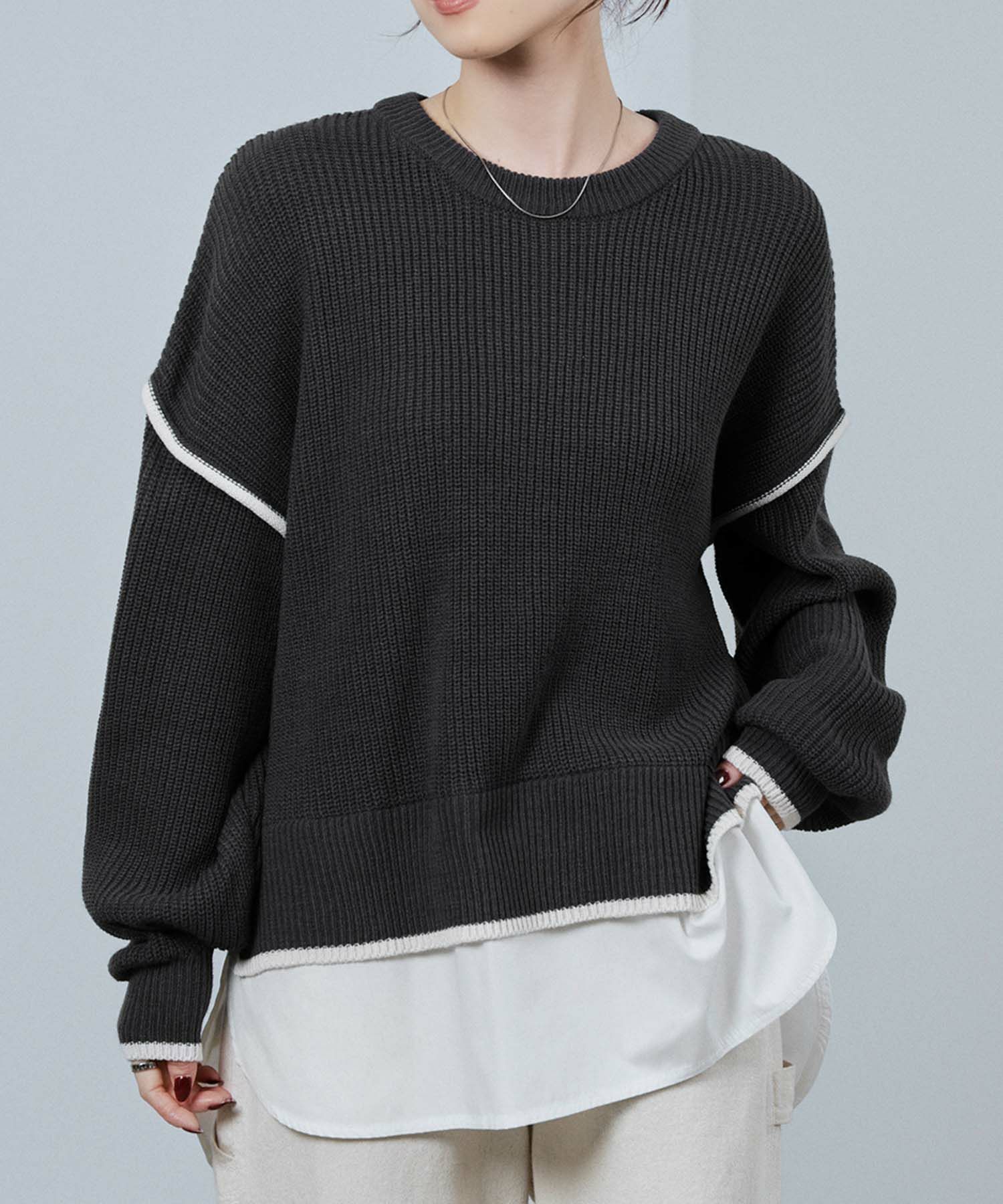 [さらに50%OFF]nAvy  時短 クルーニット レディース商品画像-14