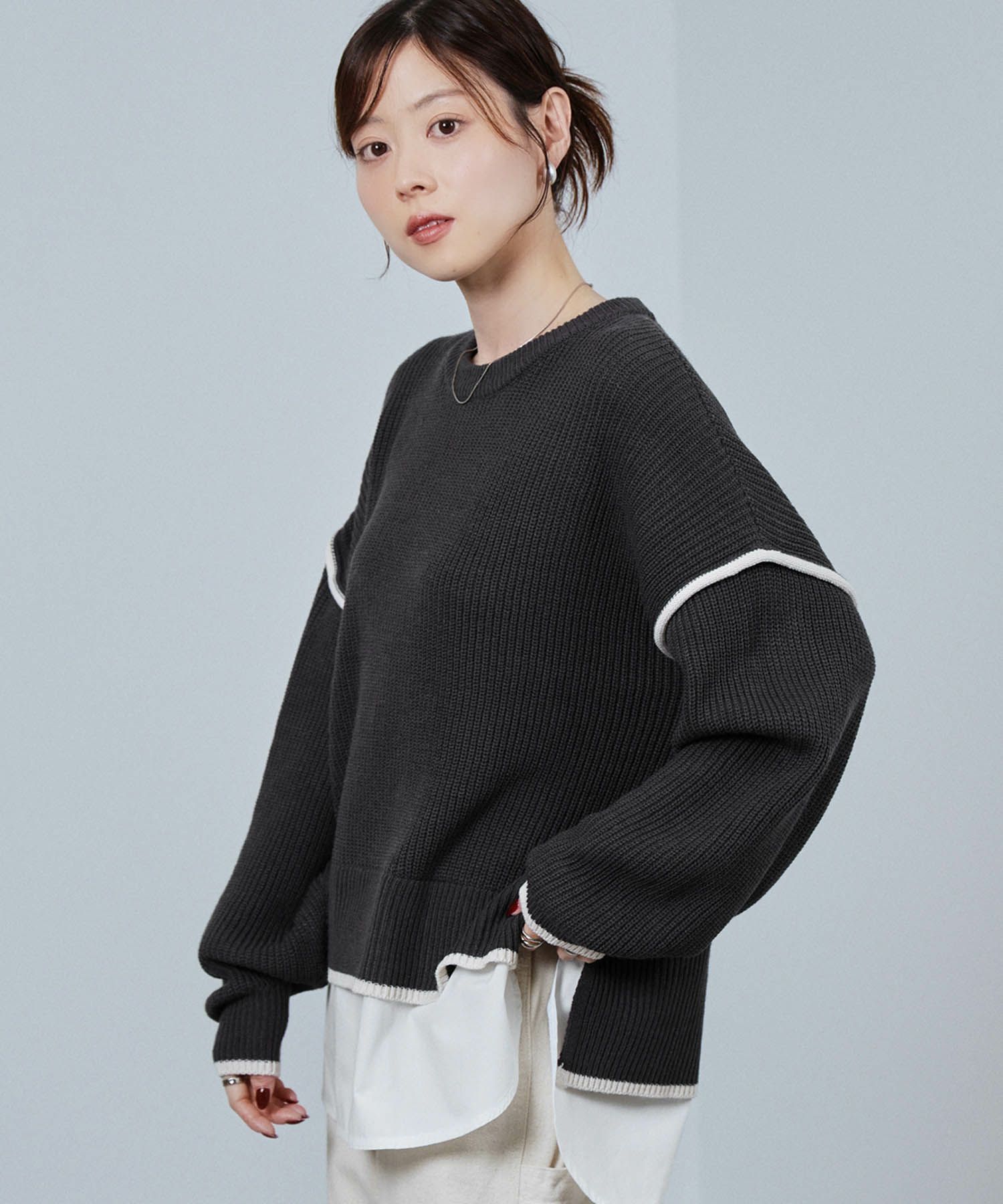 [さらに50%OFF]nAvy  時短 クルーニット レディース商品画像-15