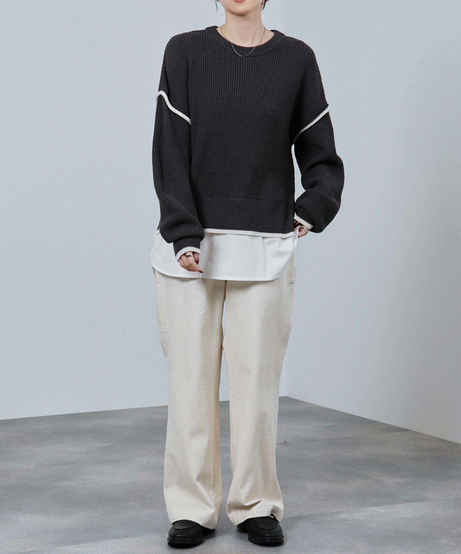 [さらに50%OFF]nAvy  時短 クルーニット レディース商品画像-16