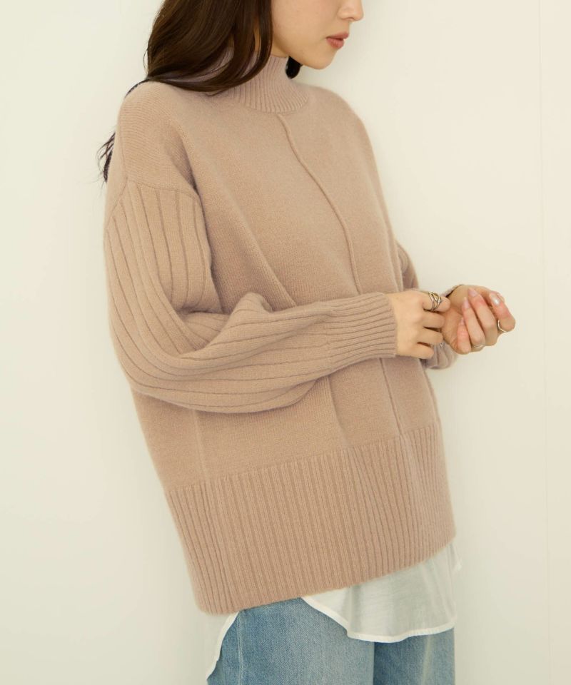 nAvy もちり もちもち ハイネックニット レディース商品画像-3