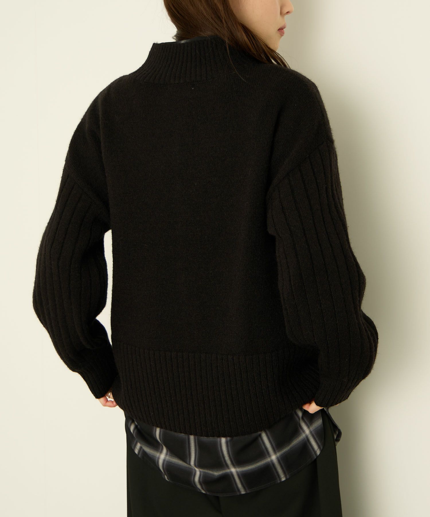 nAvy もちり もちもち ハイネックニット レディース