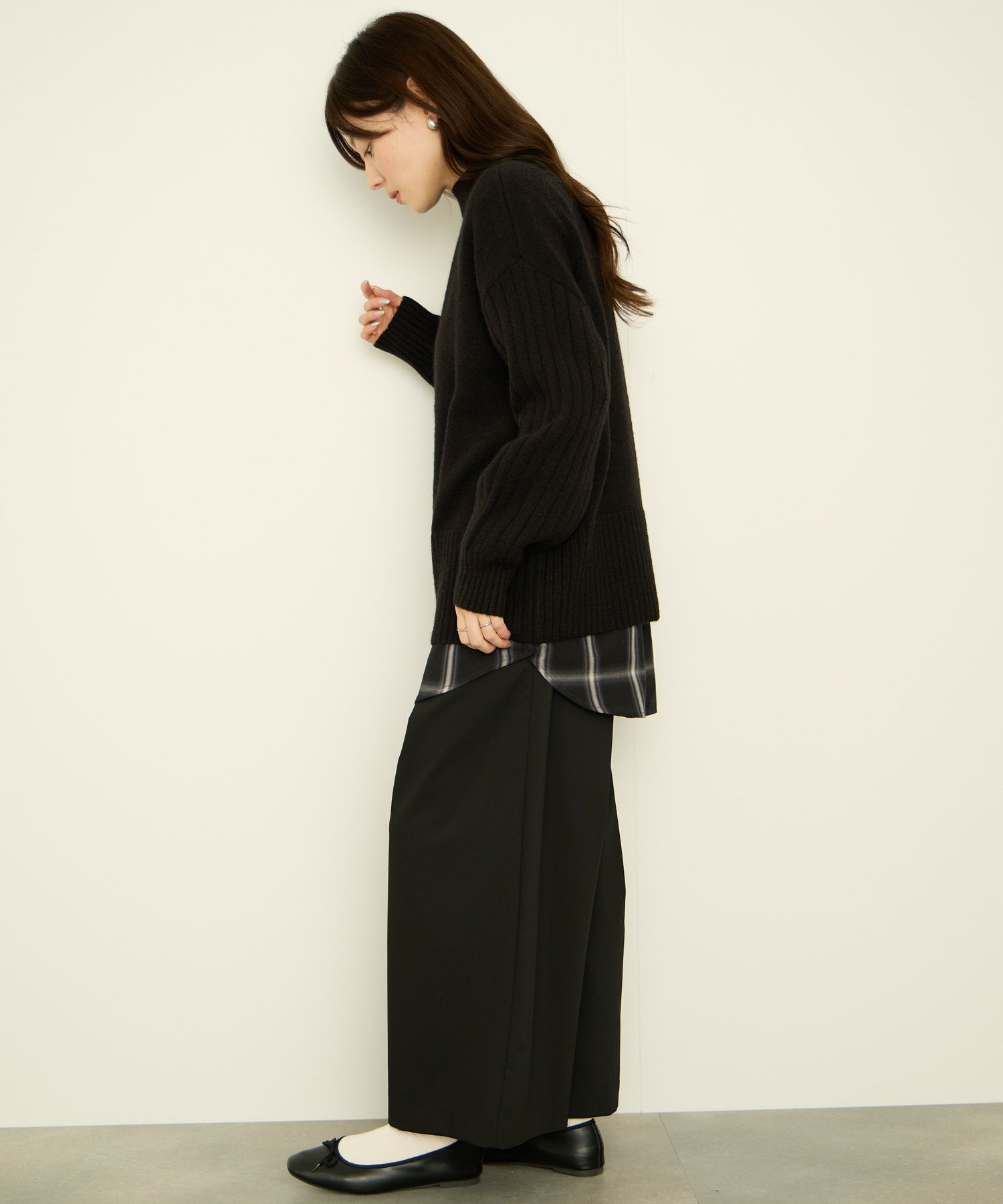[さらに50%OFF]nAvy もちり もちもち ハイネックニット レディース商品画像-9
