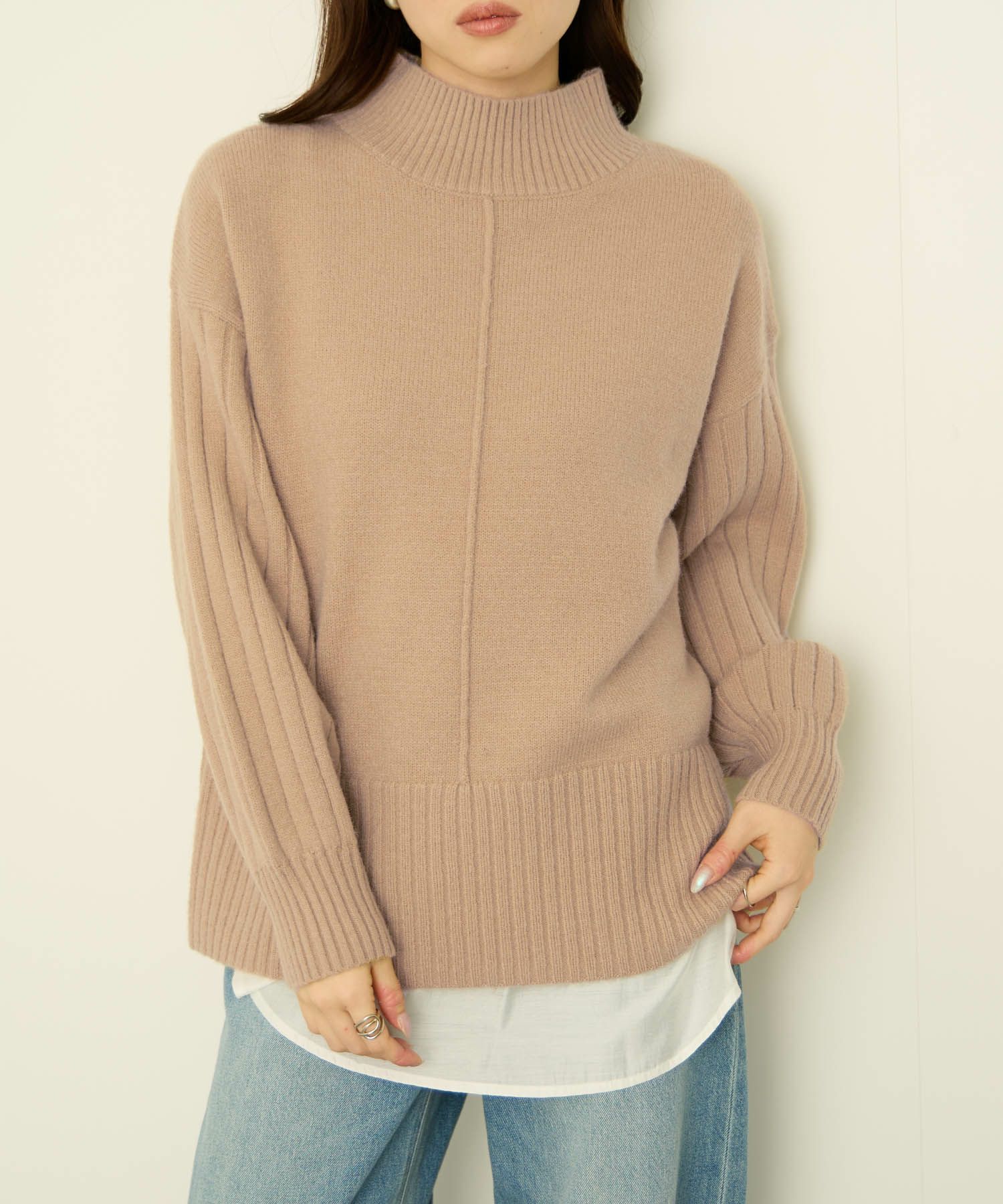 [さらに50%OFF]nAvy もちり もちもち ハイネックニット レディース商品画像-10