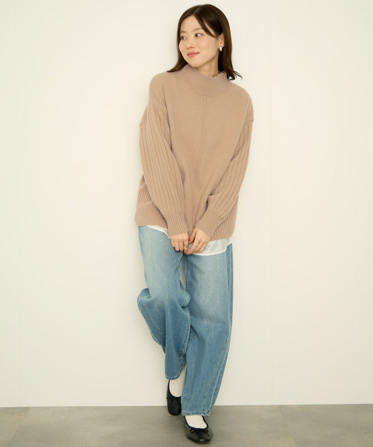 nAvy もちり もちもち ハイネックニット レディース