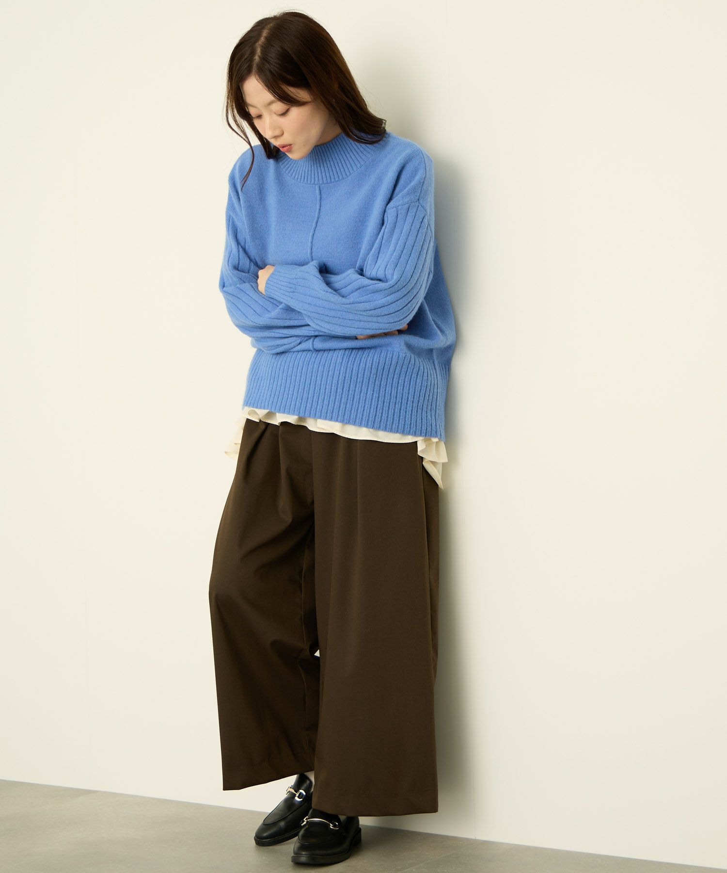 [さらに50%OFF]nAvy もちり もちもち ハイネックニット レディース商品画像-16